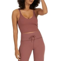 Vuori Rib Crop Tank Top - Women's